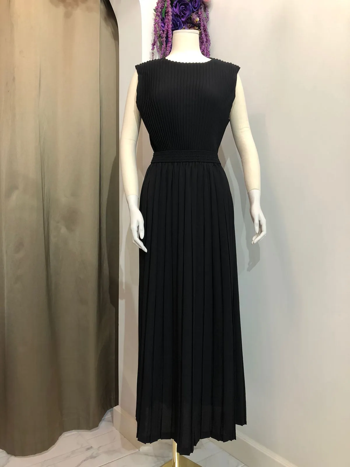 Sadie A-Line Skirt With Small Box Pleats