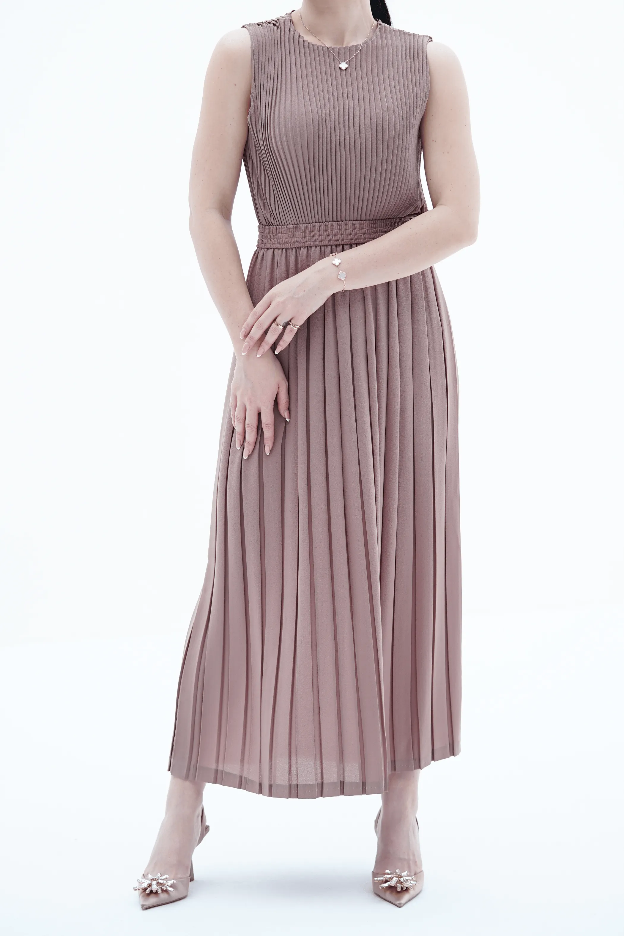 Sadie A-Line Skirt With Small Box Pleats