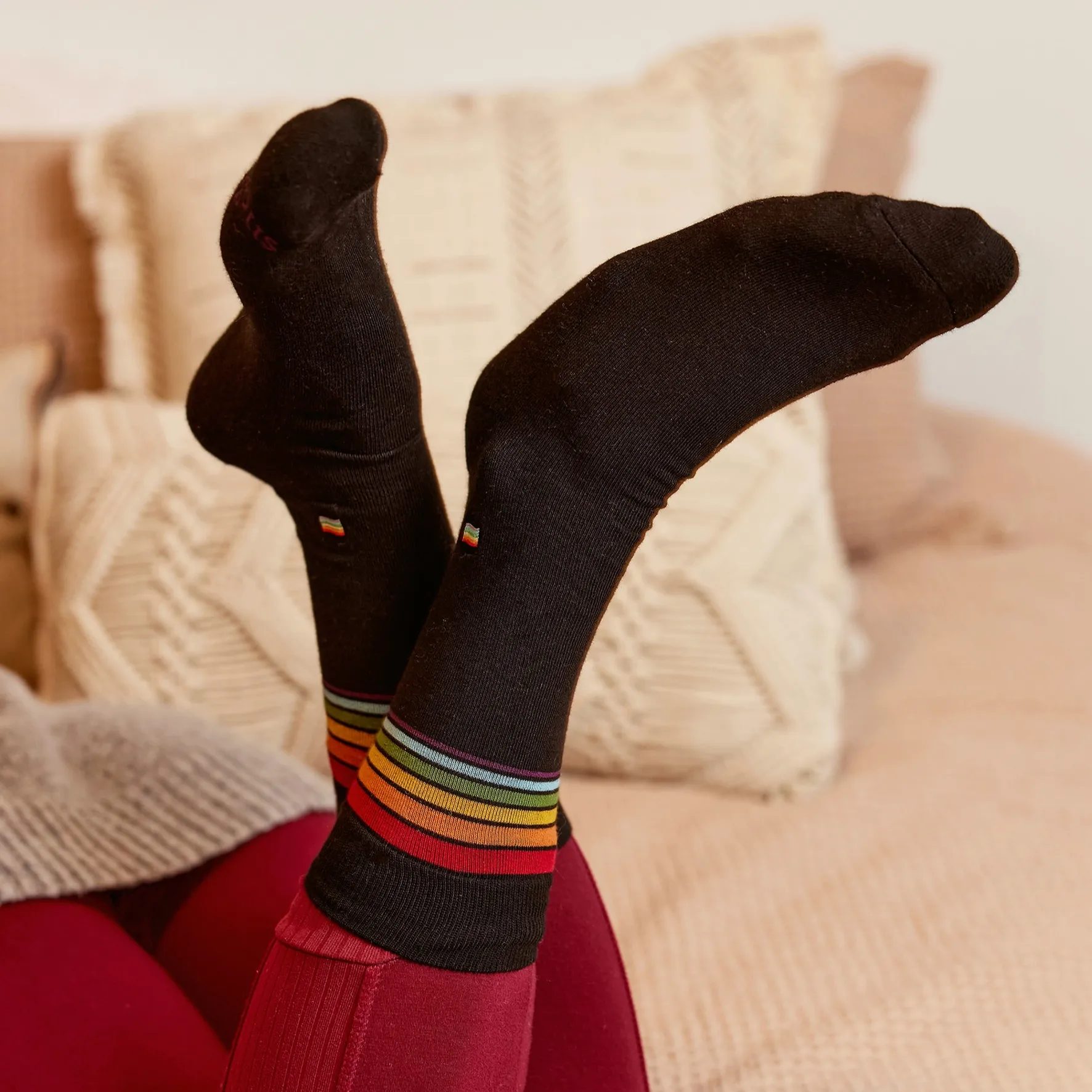 Socks That Save Lgbtq  Lives - Classic Rainbow Stripes