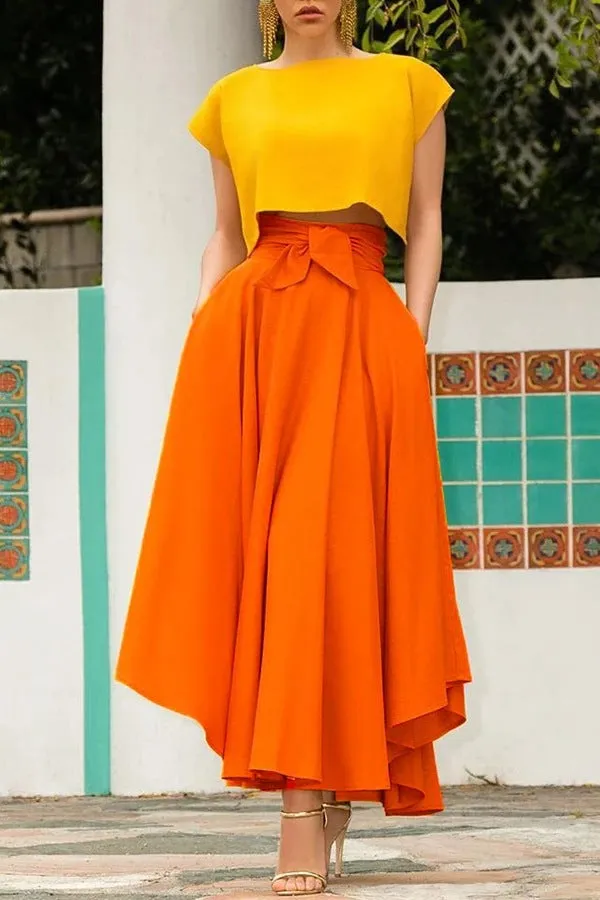 Sunburst Swirl Maxi Skirt - Culture Heaven Special