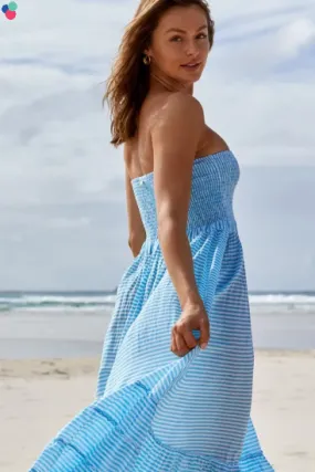 SUNSEEKER - Summer Stripe Sunshine Maxi Dress