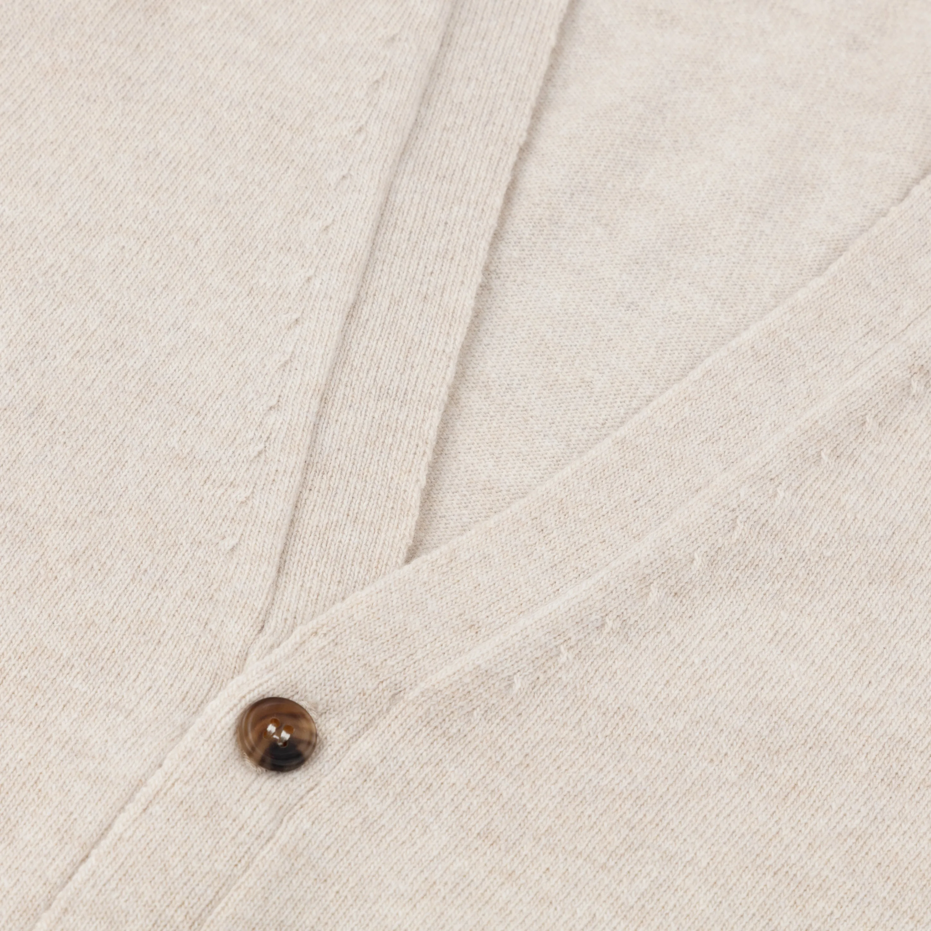 Superfine lambswool tennis cardigan in oatmeal