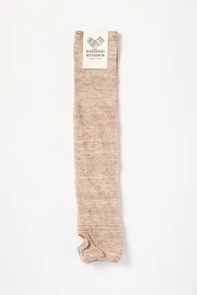 TENI Linen Arm Covers, White/Brown
