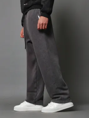 Washed Drop Crotch Sweatpants With Drawcords