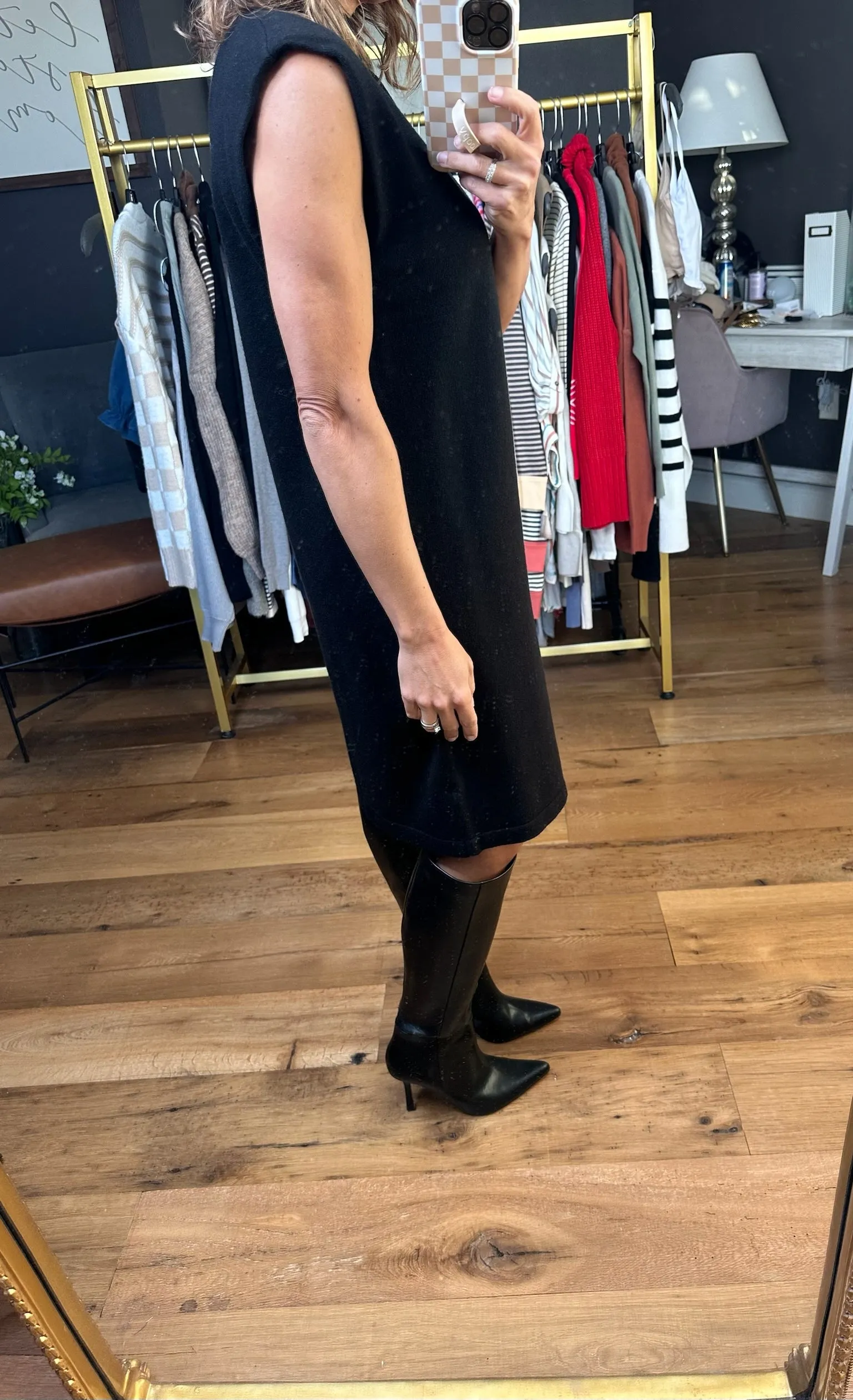 What's Not To Love Mock-Neck Sleeveless Knit Dress - Multiple Options