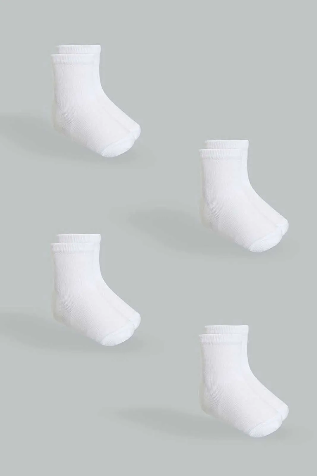 White Full Length Socks For Baby Girls (Pack of 4)