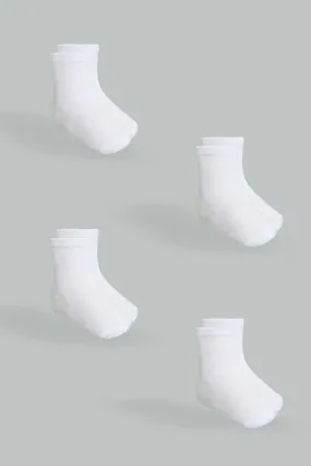 White Full Length Socks For Baby Girls (Pack of 4)