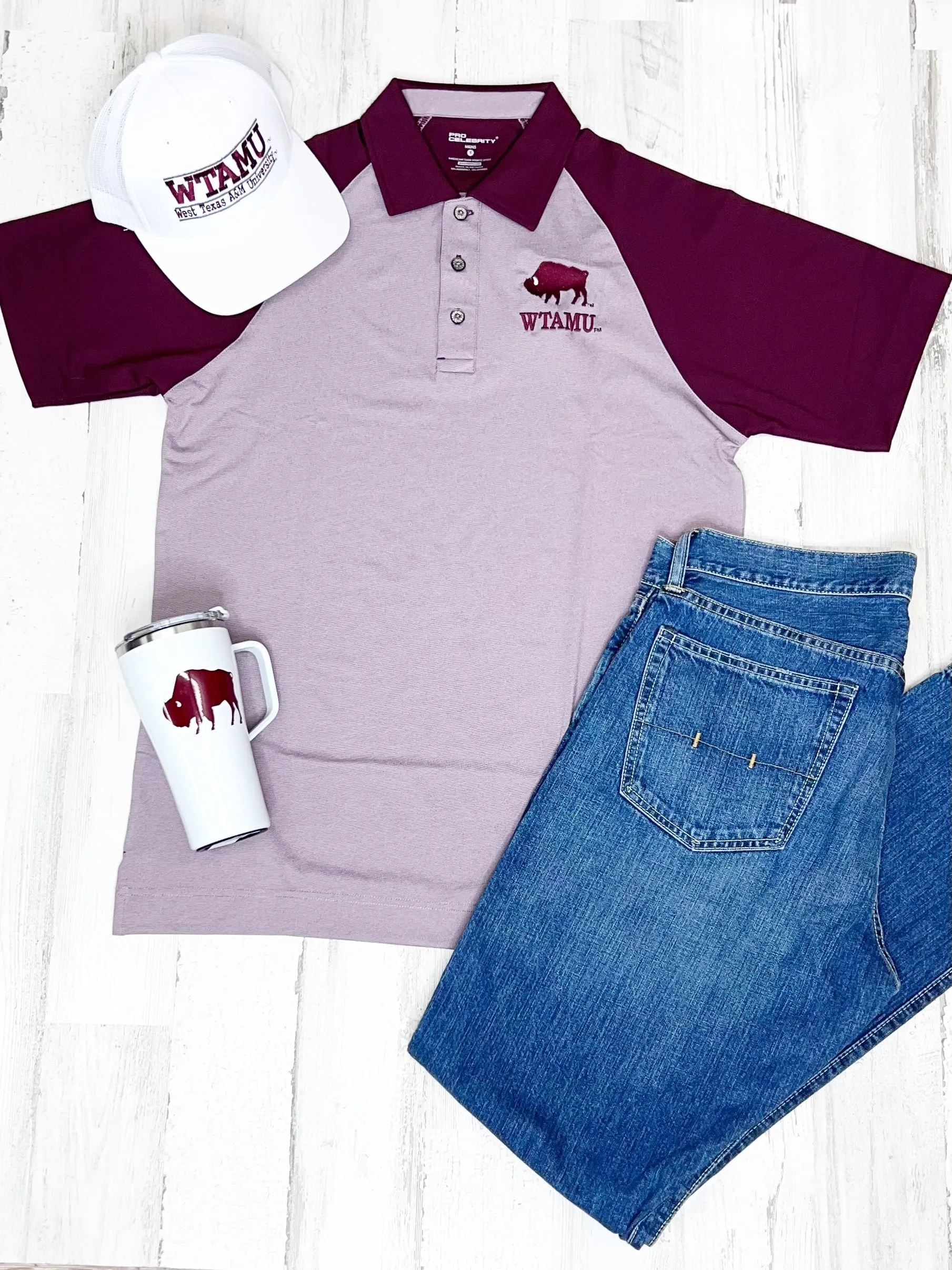 WTAMU Buffalo Ace Micro Polo
