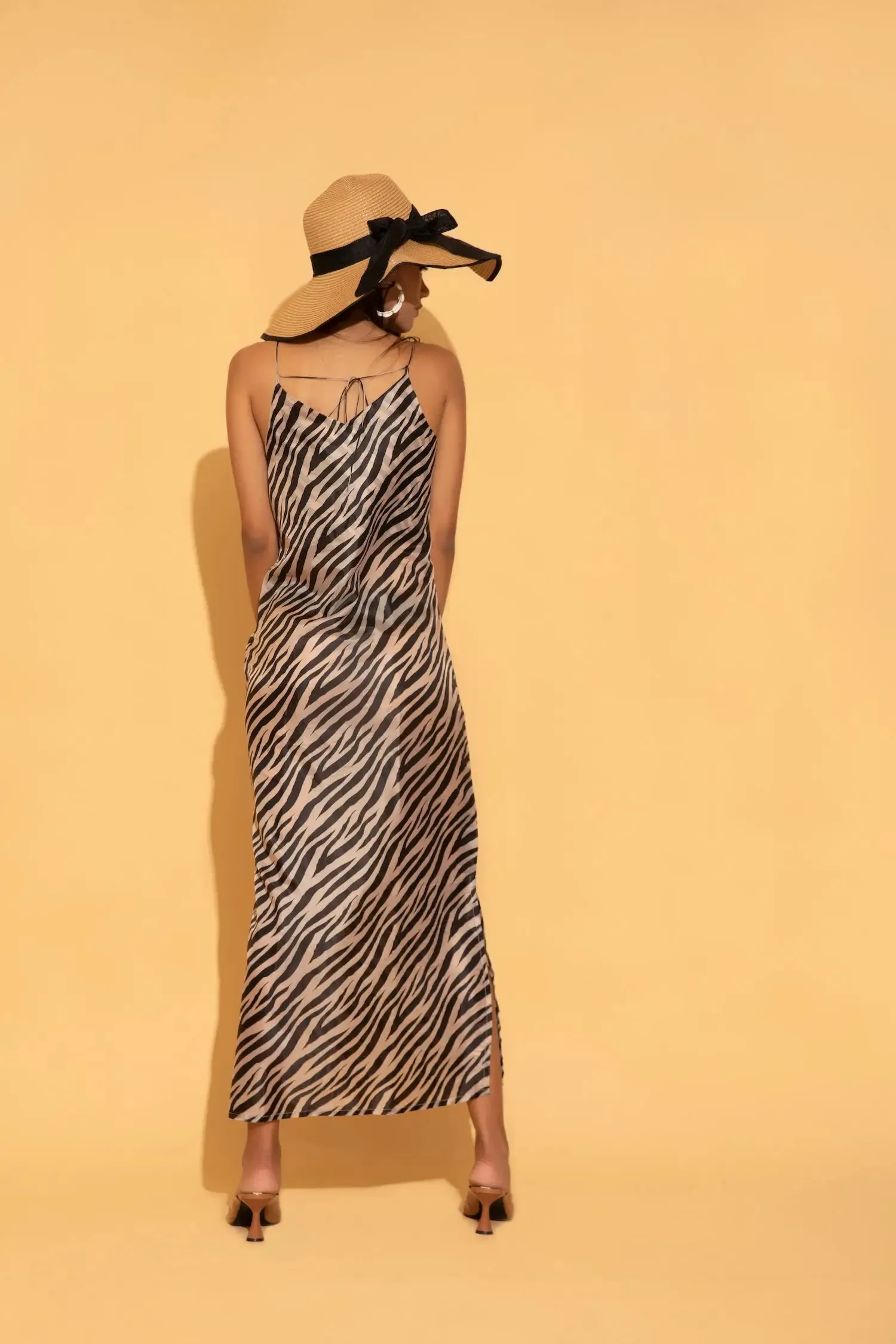 Zebra Print Maxi Dress