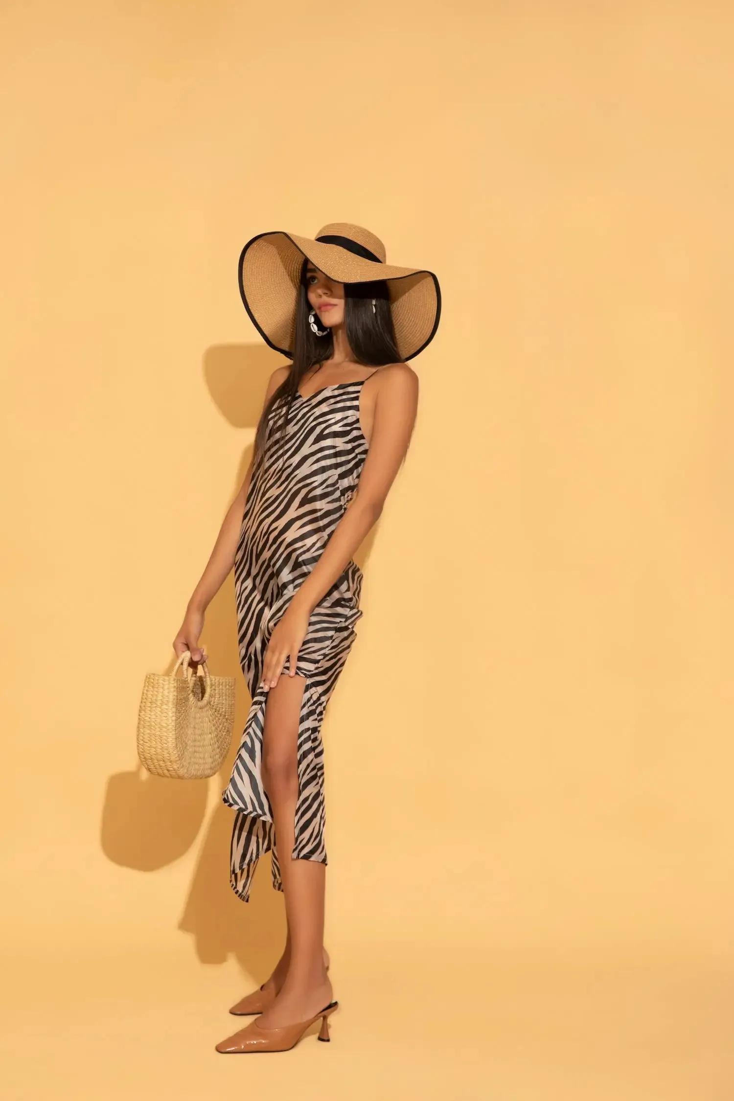 Zebra Print Maxi Dress