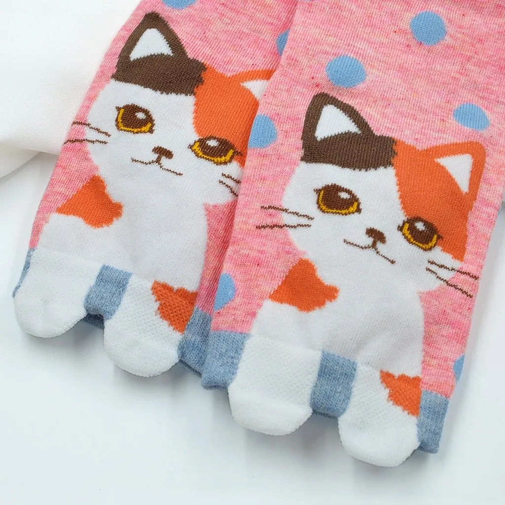 ZFSOCK Cute Cat Design Socks for Women Gift Ideas for Women, 5 Pairs